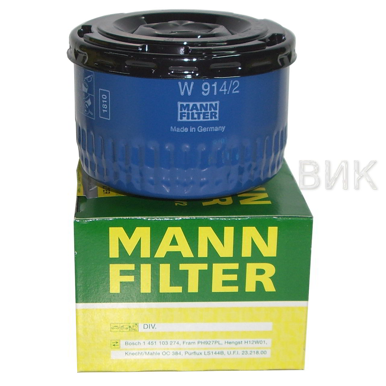 Масляный фильтр MANN-FILTER w914/2