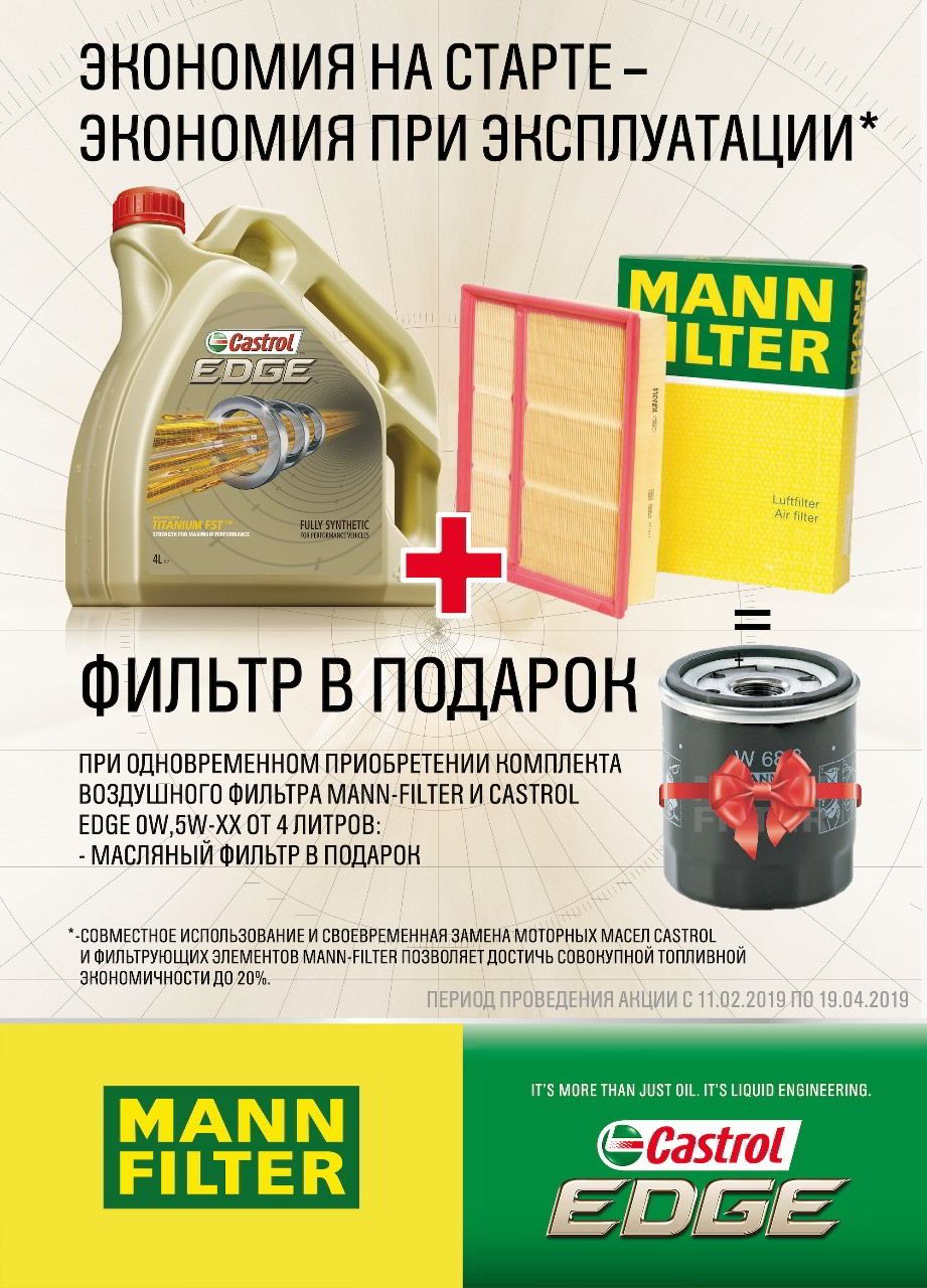 Castrol EDGE и MANN FILTER